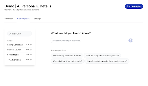 Calendar view of plan items